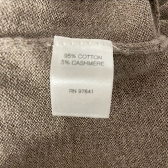 J.Jill Pure Jill Women Tan Cotton Cashmere V-Neck Pullover Tunic Sweater Size S - Picture 7 of 10
